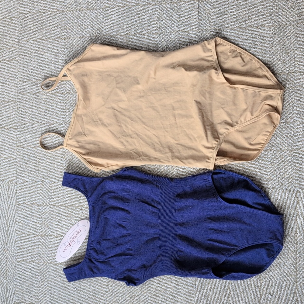 New Ballet Dancewear Leotard Skirt 6 Lot SA MA Weissman Capezio Revolution Gray - Picture 6 of 7